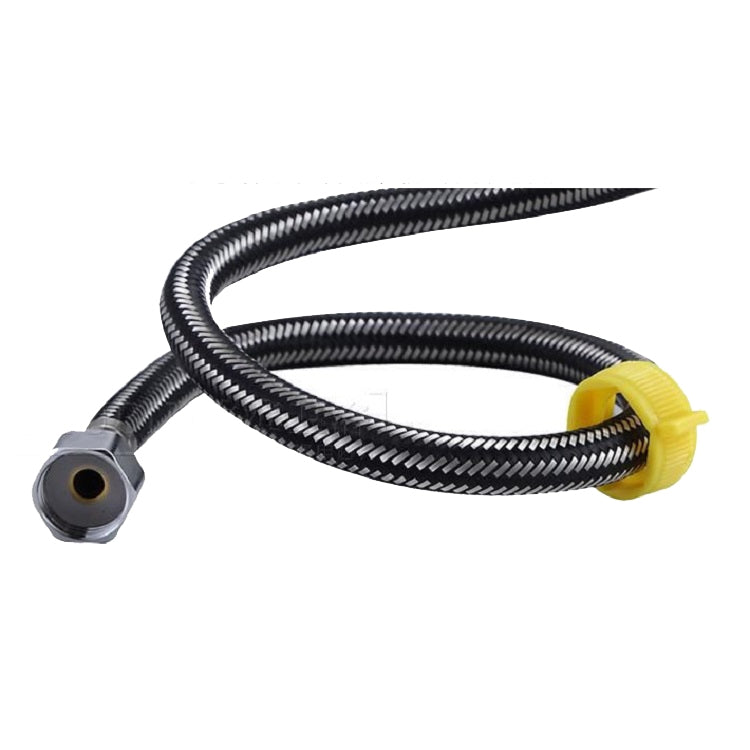 304 Stainless Steel Metal Weave High-pressure Explosion-proof Hot And Cold Water Inlet Hose, Size:100 cm by bashfashion