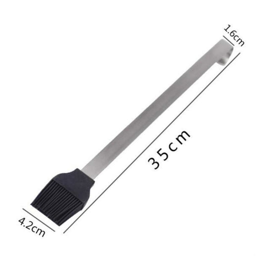Silicone Oil Brush Stainless Steel Barbecue Brush Seasoning Brush DIY Cake Barbecue Baking Tool by bashfashion