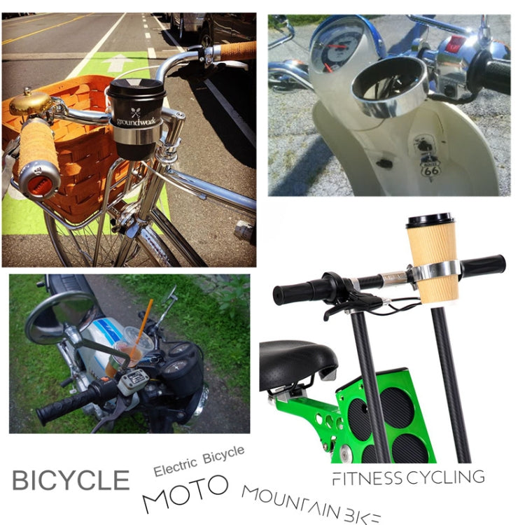 Cycling Bicycle Coffee Cup Holder Milk Tea Cup Holder Aluminum Alloy Bottle Holder(Blue) by bashfashion