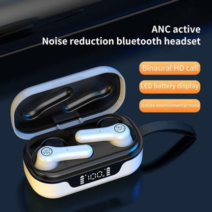 ANC PRO Touch 5.0TWS Master-slave Switch Wireless Bluetooth Headset Intelligent Noise Cancelling(Black) by bashfashion