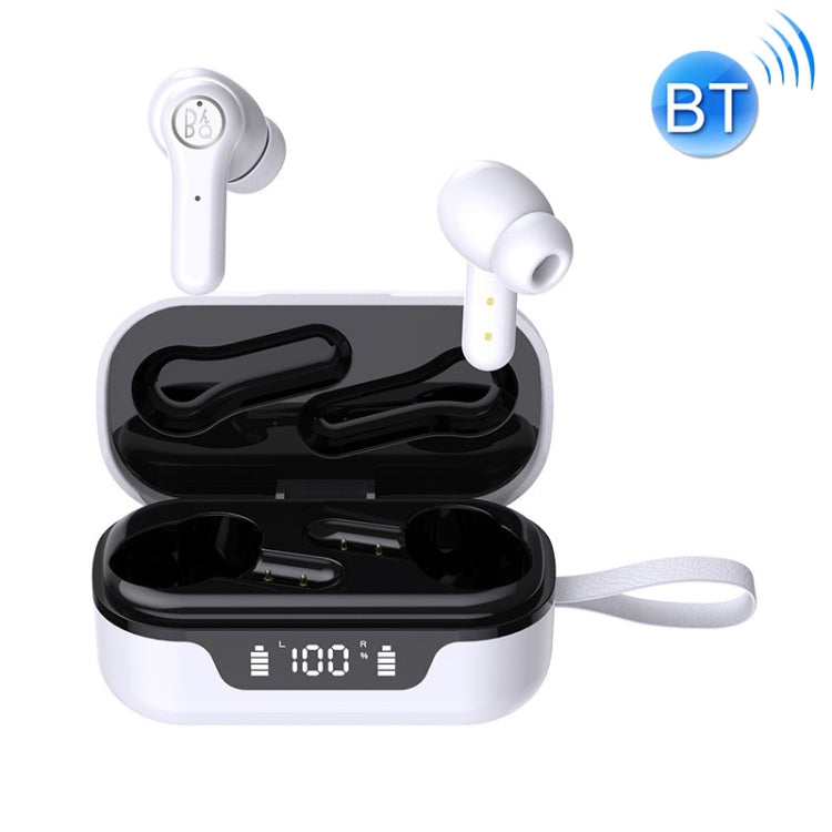 ANC Business Sports TWS Stereo Dual Ears Bluetooth V5.0+EDR Earphone with Charging Box(White) by bashfashion