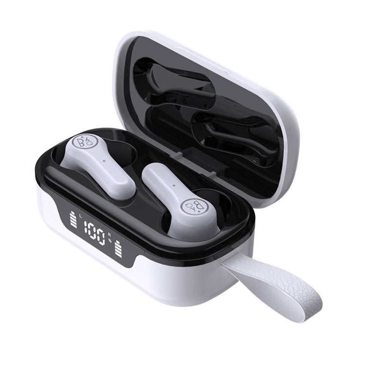 ANC Business Sports TWS Stereo Dual Ears Bluetooth V5.0+EDR Earphone with Charging Box(White) by bashfashion