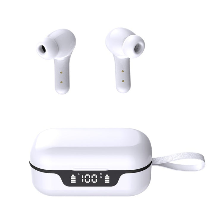 ANC Business Sports TWS Stereo Dual Ears Bluetooth V5.0+EDR Earphone with Charging Box(White) by bashfashion