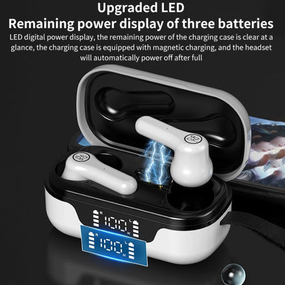 ANC Business Sports TWS Stereo Dual Ears Bluetooth V5.0+EDR Earphone with Charging Box(White) by bashfashion