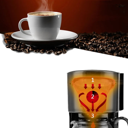 HOMEZEST Household Small Coffee Machine Fully Automatic Portable Drip Coffee Machine(EU Plug) by bashfashion