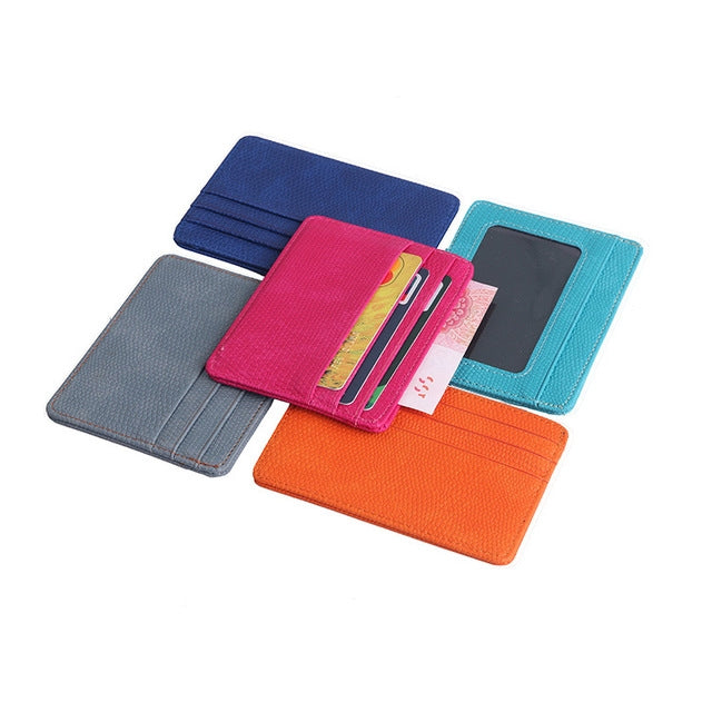 Lizard Pattern PU Leather Bank Card Set Card Package(Pink) by bashfashion