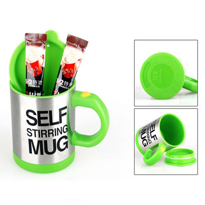 400ml Mugs Automatic Electric Self Stirring Mug Cup Coffee Milk Mixing Mug Smart Stainless Steel Juice Mix Cup Drinkware(Green) by bashfashion