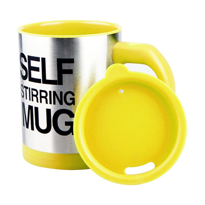 400ml Mugs Automatic Electric Self Stirring Mug Cup Coffee Milk Mixing Mug Smart Stainless Steel Juice Mix Cup Drinkware(Yellow) by bashfashion
