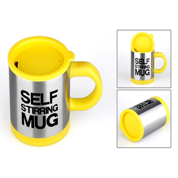 400ml Mugs Automatic Electric Self Stirring Mug Cup Coffee Milk Mixing Mug Smart Stainless Steel Juice Mix Cup Drinkware(Yellow) by bashfashion