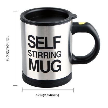 400ml Mugs Automatic Electric Self Stirring Mug Cup Coffee Milk Mixing Mug Smart Stainless Steel Juice Mix Cup Drinkware(Black) by bashfashion