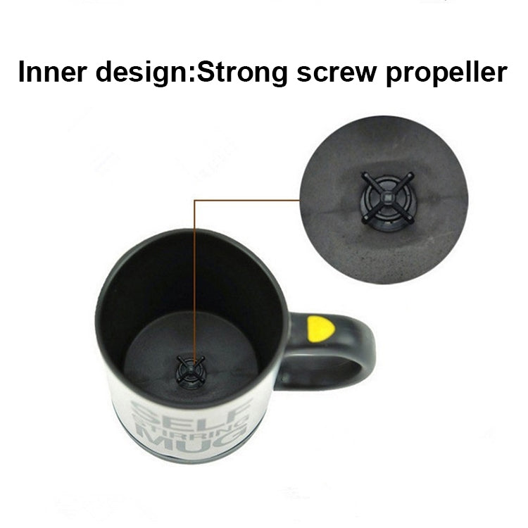 400ml Mugs Automatic Electric Self Stirring Mug Cup Coffee Milk Mixing Mug Smart Stainless Steel Juice Mix Cup Drinkware(Black) by bashfashion