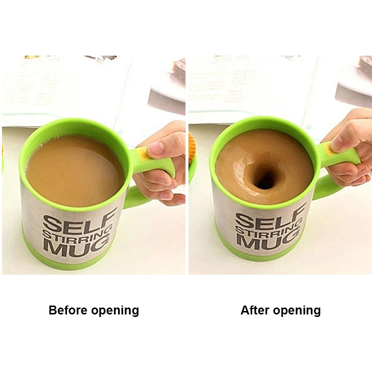 400ml Mugs Automatic Electric Self Stirring Mug Cup Coffee Milk Mixing Mug Smart Stainless Steel Juice Mix Cup Drinkware(Green) by bashfashion