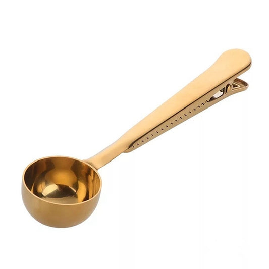 Multifunction Kitchen Coffee Scoop With Clip Stainless Steel Tea Coffee Measuring Cup Coffee Scoop by bashfashion
