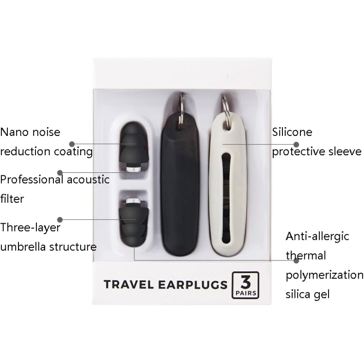 Anti-Noise Sleep Earplugs Silicone Soundproof Earplugs Industrial Noise Cancelling Silent Earplugs(Black) by bashfashion