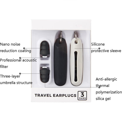 Anti-Noise Sleep Earplugs Silicone Soundproof Earplugs Industrial Noise Cancelling Silent Earplugs(Black) by bashfashion