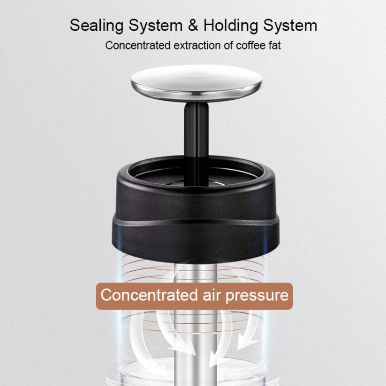 Portable Hand Pressure Espresso Machine Outdoor Accompanying Mini Coffee Cup(White) by bashfashion