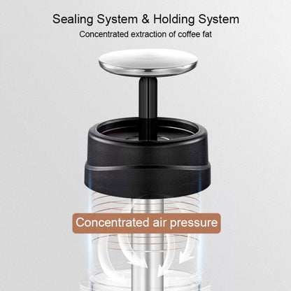 Portable Hand Pressure Espresso Machine Outdoor Accompanying Mini Coffee Cup(White) by bashfashion