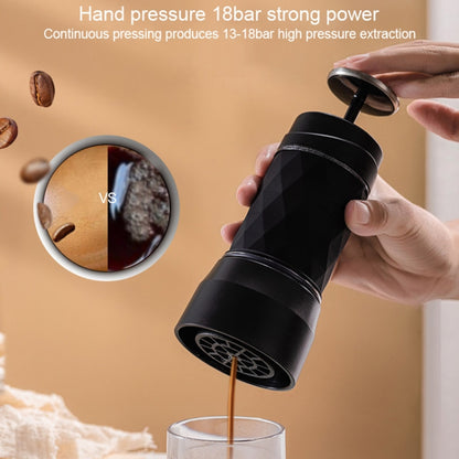 Portable Hand Pressure Espresso Machine Outdoor Accompanying Mini Coffee Cup(White) by bashfashion