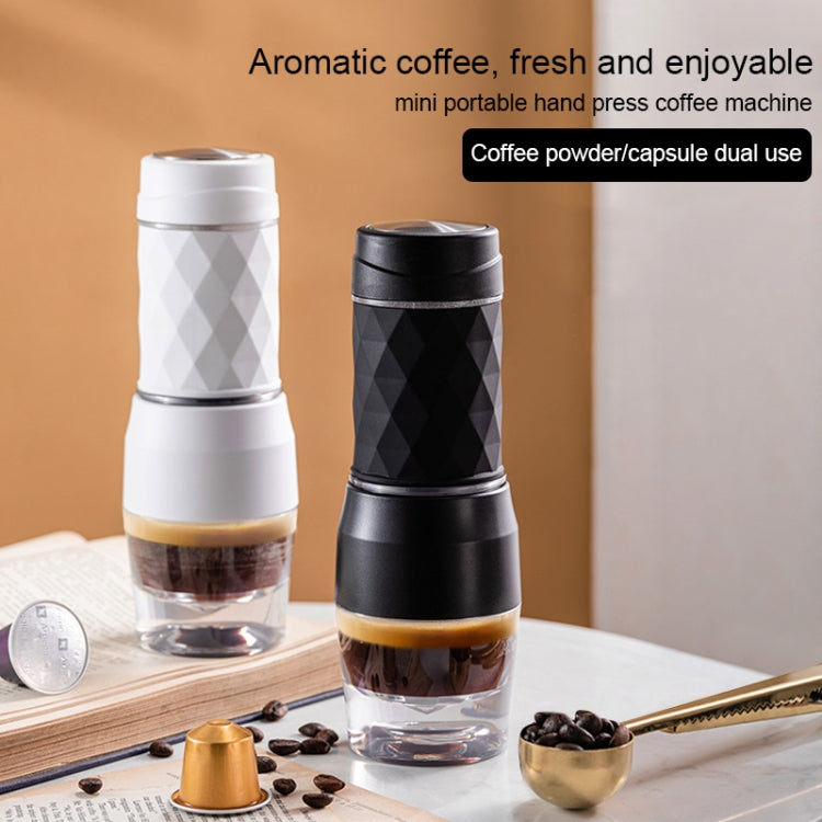 Portable Hand Pressure Espresso Machine Outdoor Accompanying Mini Coffee Cup(Black) by bashfashion