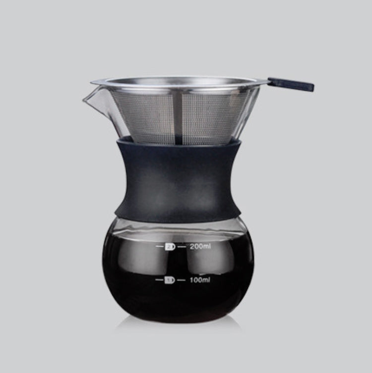 High Temperature Resistant Coffee Maker, Capacity:200ml, Style:With Strainer by bashfashion