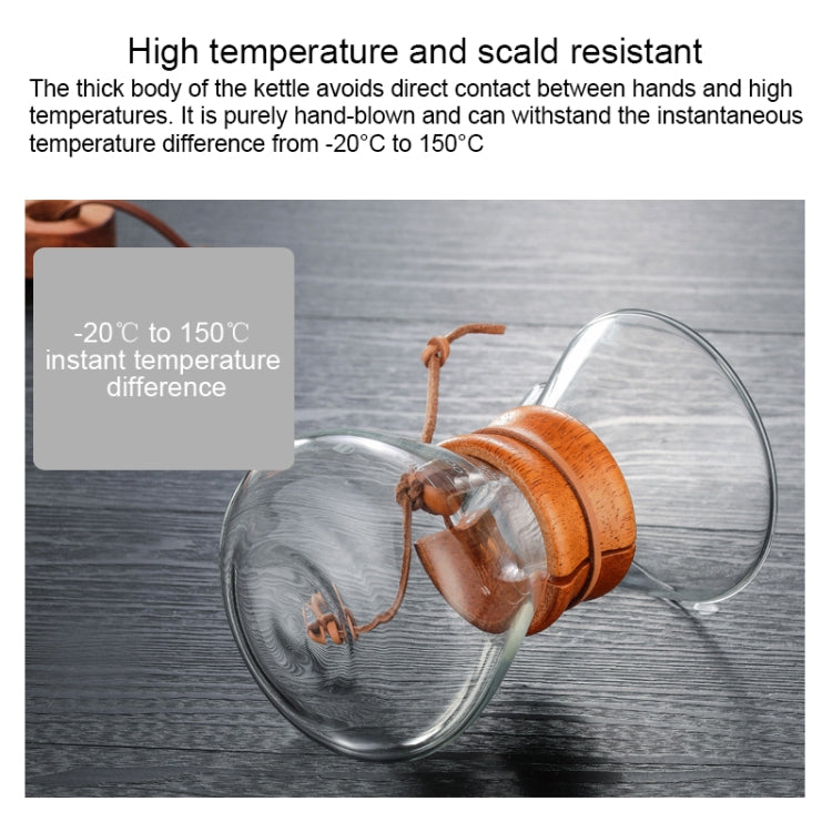 Hand Coffee Pot High Temperature Resistant 400ml Glass Coffee Pot, Style:Pot With Strainer by bashfashion