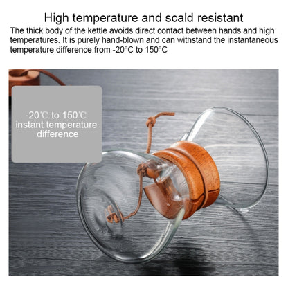 Hand Coffee Pot High Temperature Resistant 400ml Glass Coffee Pot, Style:Pot With Strainer by bashfashion