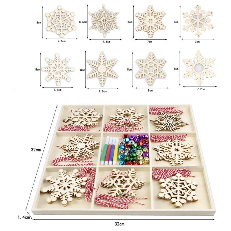 Christmas Creative DIY Decoration Gift Set Handmade Wood Chip Pendant, Style:JM02029 by bashfashion