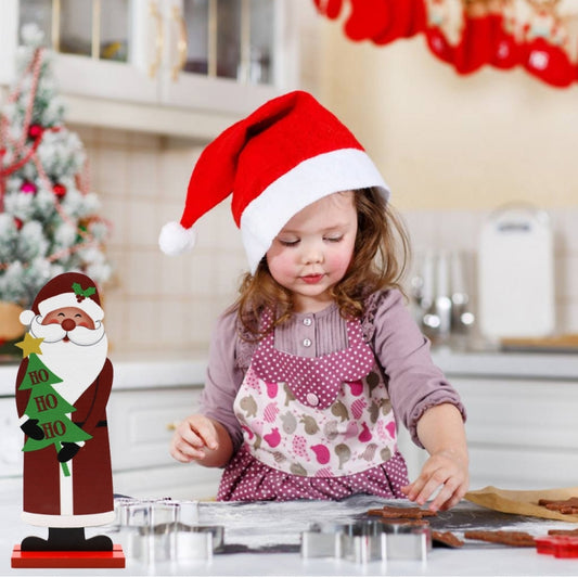 Christmas Festival Decorations Wooden Figure Desktop Decoration, Specification: Santa Claus Tree by bashfashion