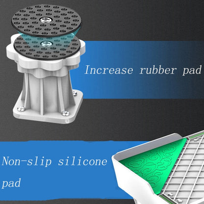 Double Tubes 8 Wheels + 4 Legs Adjustable Stainless Steel Refrigerator Bracket Washing Machine Base Bracket by bashfashion