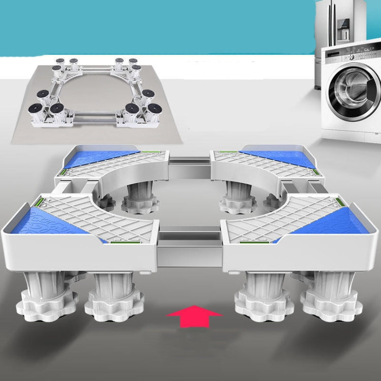 Double Tube 12 Feet Adjustable Stainless Steel Refrigerator Bracket Washing Machine Base Bracket by bashfashion