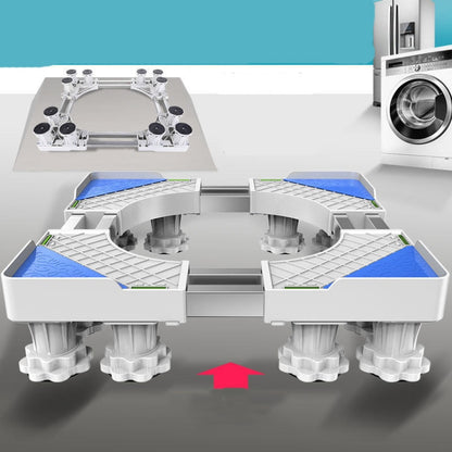 Double Tube 12 Feet Adjustable Stainless Steel Refrigerator Bracket Washing Machine Base Bracket by bashfashion