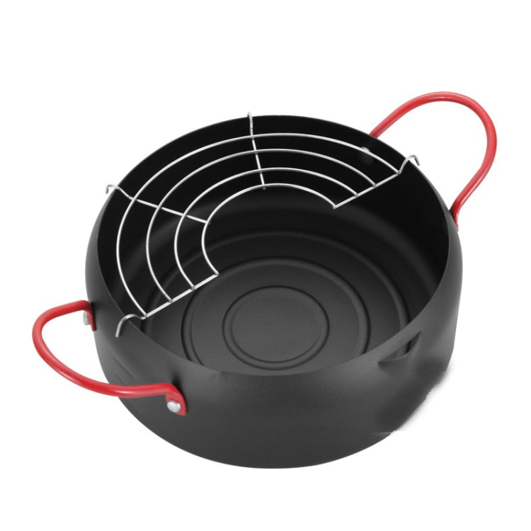 Tempura Hot Pot Household Fryer Pot Non-Stick Pan With Filter Holder, Specification:20cm without Clip by bashfashion