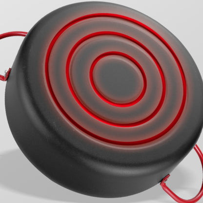 Tempura Hot Pot Household Fryer Pot Non-Stick Pan With Filter Holder, Specification:20cm without Clip by bashfashion