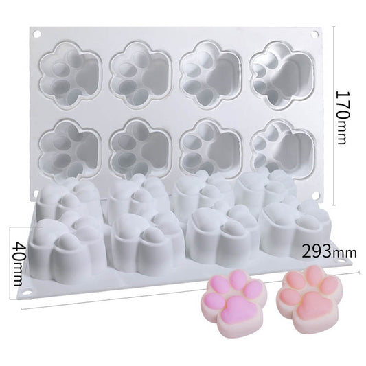 DIY Animal Claw Shape Candle Glue Cake Jelly Pudding Silicone Mold, Specification: 8 Large Cat Claws by bashfashion