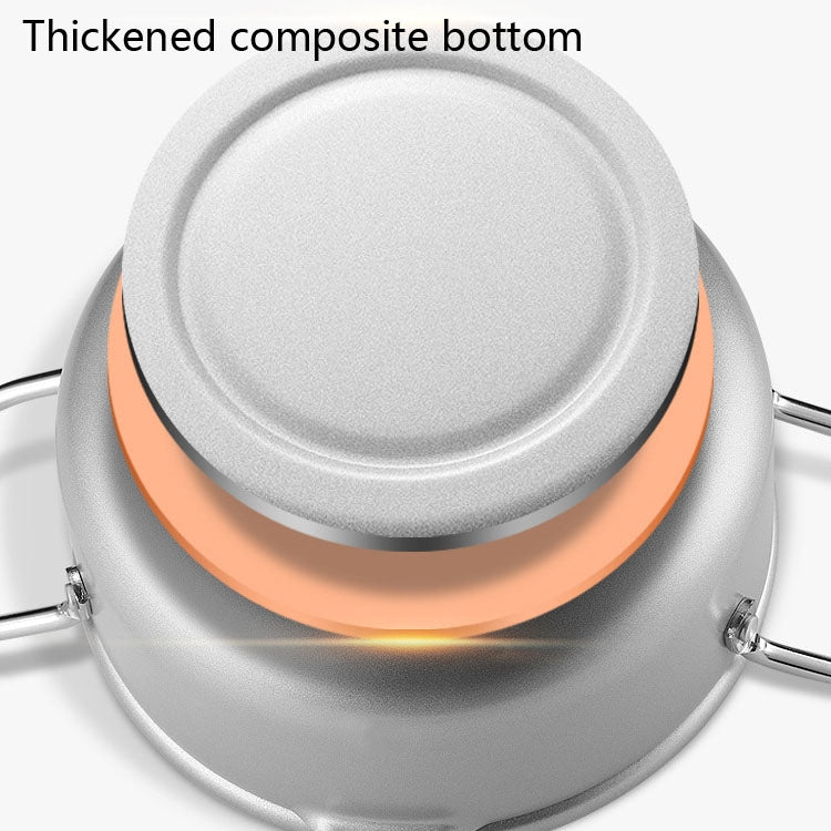 20cm Fryer Pot Household Non-Stick Pan Temperature Control Mini Frying Pot(Olive Green) by bashfashion