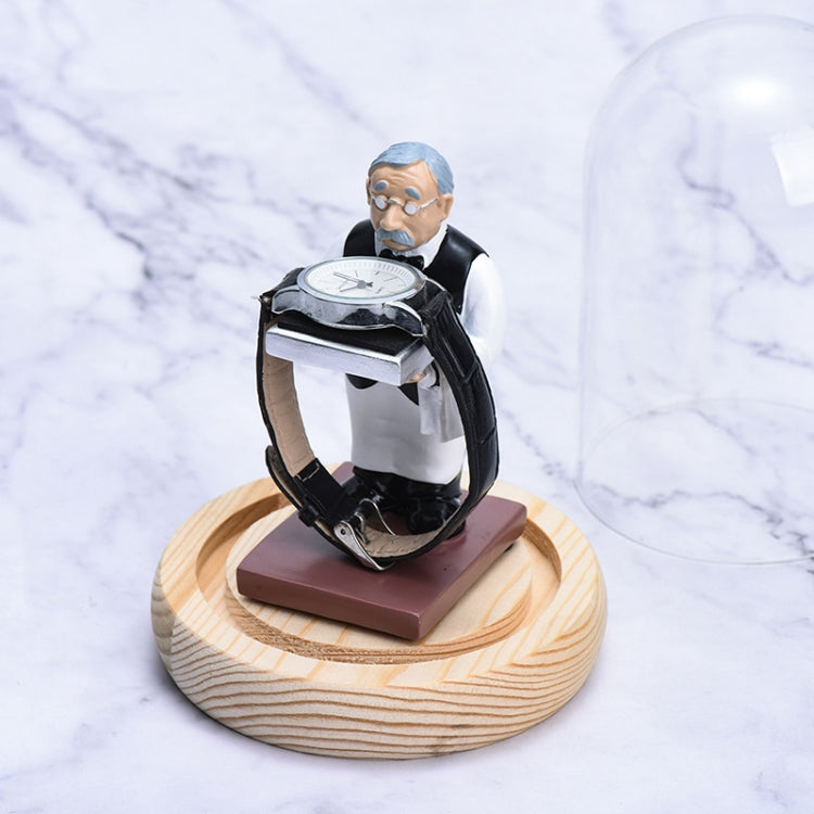 Watch Shelf Support Decorative Ornaments Watch Storage Box Display Stand, Item No.: Large Astronaut + White Cover by bashfashion