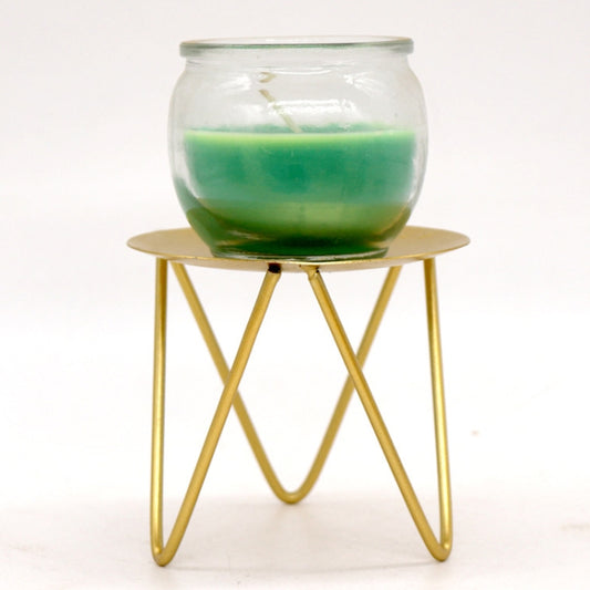 Hollow Household Candle Cups Iron Candle Holders Luxury Creative Home Decorations, Colour: B Gold by bashfashion