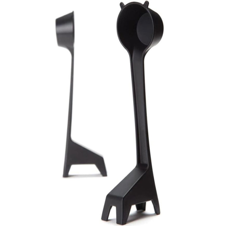 5 PCS Cartoon Giraffe Shape Coffee Spoon Coffee Bean Powder Quantitative Spoon Metering Plastic Spoon(Black) by bashfashion
