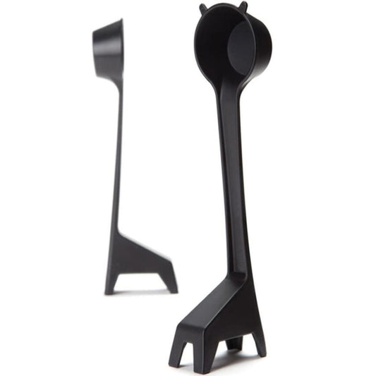 5 PCS Cartoon Giraffe Shape Coffee Spoon Coffee Bean Powder Quantitative Spoon Metering Plastic Spoon(Black) by bashfashion