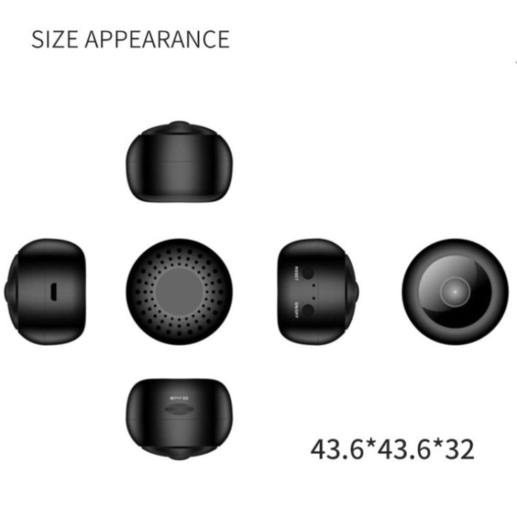 A12 Mini 1080P 5GHz Wireless WiFi Security Camera Night Vision Remote Home Small Surveillance Camera(Matte Black) by bashfashion