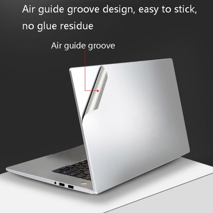 JRC 4 In 1 0.2mm Metal Texture Upper Cover Film + Bottom Cover Film + Full-Support Film + Touchpad Film Laptop Body Protective Film Sticker Set For Huawei Matebook D 14 inch (Gray) by JRC