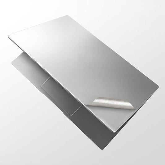 JRC 4 In 1 0.2mm Metal Texture Upper Cover Film + Bottom Cover Film + Full-Support Film + Touchpad Film Laptop Body Protective Film Sticker Set For Huawei MateBook D 15.6 inch (Silver) by JRC