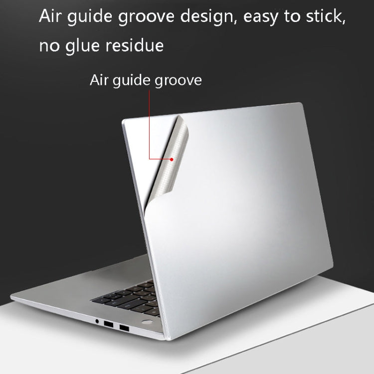 JRC 4 In 1 0.2mm Metal Texture Upper Cover Film + Bottom Cover Film + Full-Support Film + Touchpad Film Laptop Body Protective Film Sticker Set For Huawei MateBook D 15.6 inch (Champagne Gold) by JRC