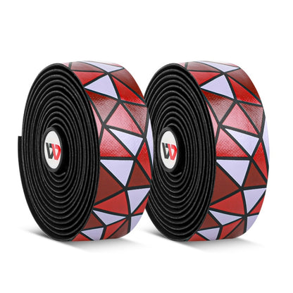 WEST BIKING YP0804045 Color PU Handlebars Stain Resistant Washable Non-Slip Bicycle Straps Cycling Accessories(Red White) by WEST BIKING