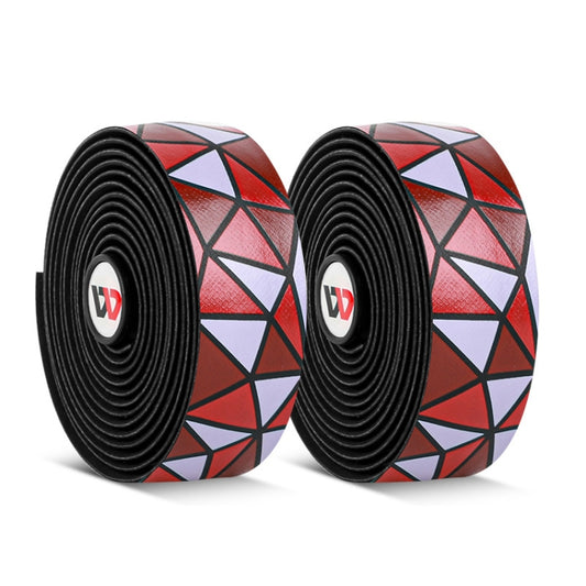 WEST BIKING YP0804045 Color PU Handlebars Stain Resistant Washable Non-Slip Bicycle Straps Cycling Accessories(Red White) by WEST BIKING