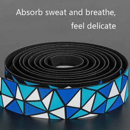 WEST BIKING YP0804045 Color PU Handlebars Stain Resistant Washable Non-Slip Bicycle Straps Cycling Accessories(Blue and White) by WEST BIKING