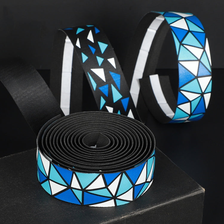 WEST BIKING YP0804045 Color PU Handlebars Stain Resistant Washable Non-Slip Bicycle Straps Cycling Accessories(Blue and White) by WEST BIKING