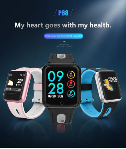 P68 Smart Watches Heart Rate Monitor Blood Pressure Activity Tracker by bashfashion