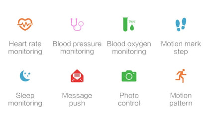 P68 Smart Watches Heart Rate Monitor Blood Pressure Activity Tracker by bashfashion