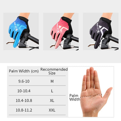 WEST BIKING YP0211216 Riding Gloves Bike Shock Absorption Touch Screen Full Finger Glove, Size: M(Blue) by WEST BIKING